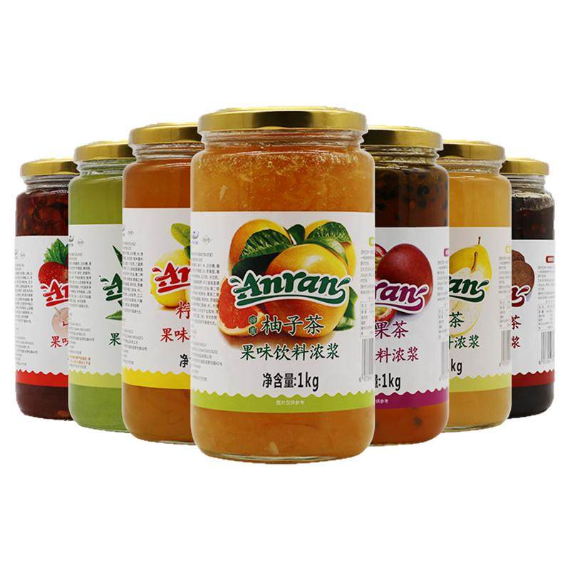 安然蜂蜜茶酱果肉多1kg多味选