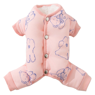 小狗狗衣服秋冬季加厚保暖四脚棉衣保暖泰迪比熊小型幼犬宠物冬装