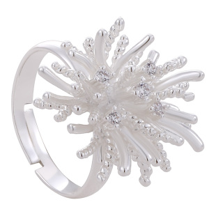 小众设计银色烟花戒指女轻奢高级感独特个性食指指环2026新款爆款