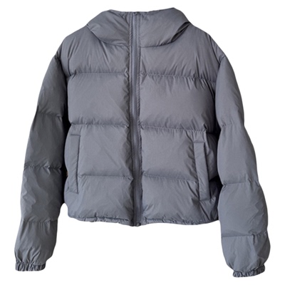 秒发！OUNCE短款连帽羽绒服2025冬韩国气质纯色连帽90鸭绒外套女