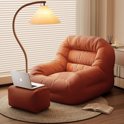 小型懒人窝窝椅卧室单人沙发客厅2024新款榻榻米可躺可睡复古躺椅