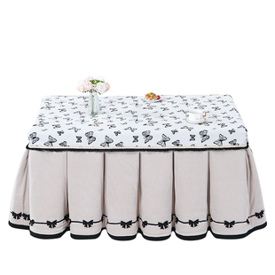 烤火桌子罩套高级感2025新款电火炉长方形夹棉烤火被子电暖炉布罩