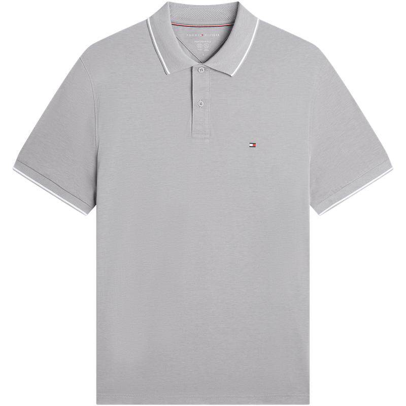 Tommy男装莱赛尔混纺镶边POLO
