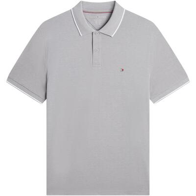 Tommy男装莱赛尔混纺镶边POLO