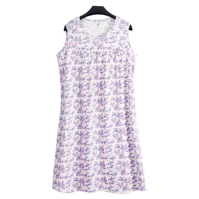 中老年风无袖家居睡衣裙妈妈装