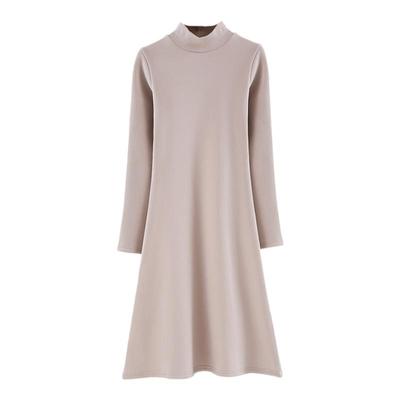 加绒加厚保暖加长款女打底连衣裙