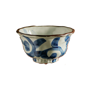 汤面碗釉下彩餐具陶瓷大碗特别好看的高脚碗饭碗手捏碗吃面碗家用