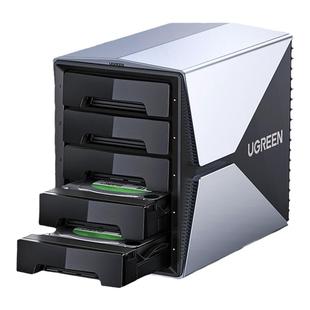 绿联硬盘阵列盒磁盘柜铝合金多双盘位RAID外接SATA底座笼架读取器