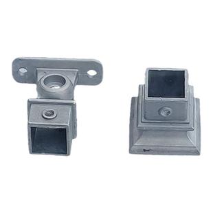 铝压铸楼梯立柱上下配件扶手围护栏杆铁艺铝花简约摇头底座装饰件