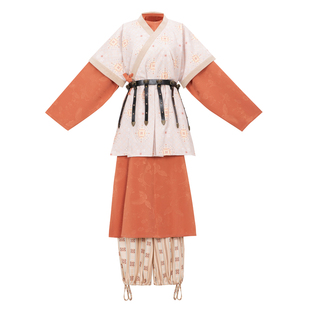 花朝记|游鲤|唐制汉服唐半臂圆领袍灯笼裤人棉提花传统日常男女