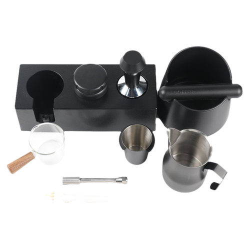 适用smeg咖啡机斯麦格专用压粉锤布粉器底座三件套无底手柄敲渣