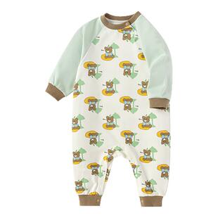 巴拉巴拉婴儿连体衣男童女童外出抱衣宝宝爬爬服儿童新款春装童装