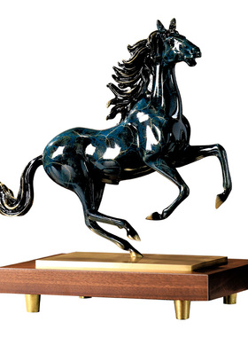 马到成功铜马摆件新中式办公室