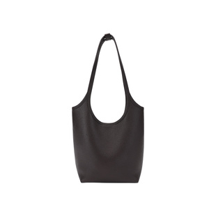 BAMPO半坡头层牛皮托特包大容量专柜新款质感小号真皮水桶单肩包