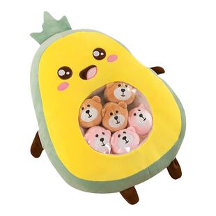 可爱创意网红一大袋零食抱枕水果草莓毛绒玩具胡萝卜儿童娃娃礼物