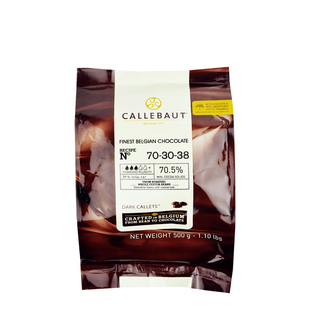 嘉利宝黑巧克力豆54.5%币曲奇布朗尼比利时进口牛奶白巧克粒500g