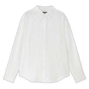 【韩国明星同款】佐丹奴2026年春新款宽松长袖亚麻衬衫女05345497