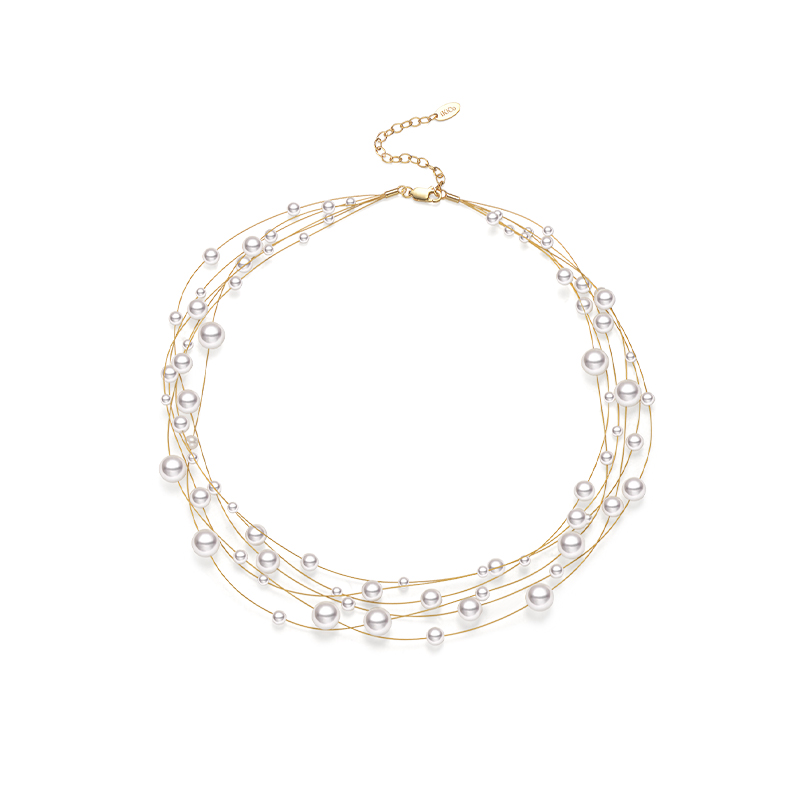 iKiCo Jewelry王野口同款满天星系列珍珠项链女法式高级配饰套链