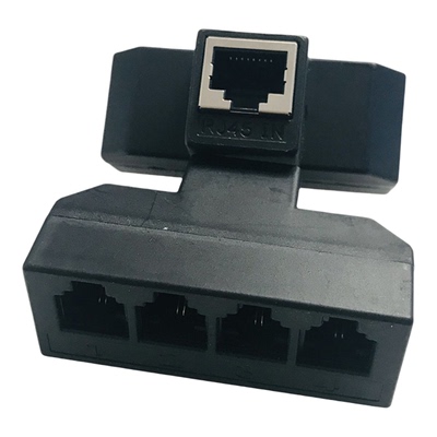网络RJ45转RJ11电话分线器一分四