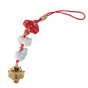 麦玲玲吉庆堂[肖牛]马载金宝挂饰好运平安2026生肖三合太岁挂件