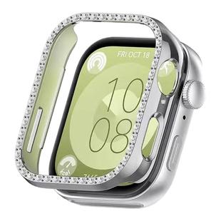 适用华为watch fit3/4手表仿镶钻保护壳镂空屏幕贴膜防摔fit4Pro运动智能手环专用男女保护套透明防刮表壳