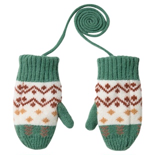 儿童手套冬天护手保暖针织毛线不分指男童上学户外防冻小孩防寒女