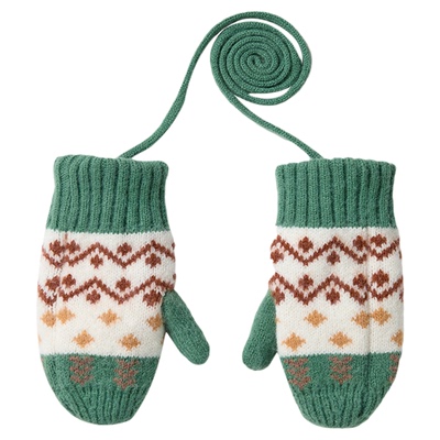 柠檬宝宝针织毛线手套儿童保暖