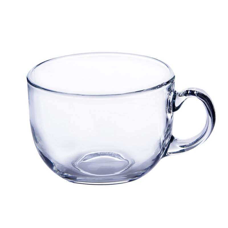 青苹果日式耐热玻璃杯家用泡茶杯牛奶带把茶饮杯喝水杯子办公杯子