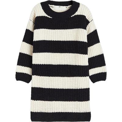 HM童装儿童女童连衣裙夏季休闲条纹长袖针织短裙1180062