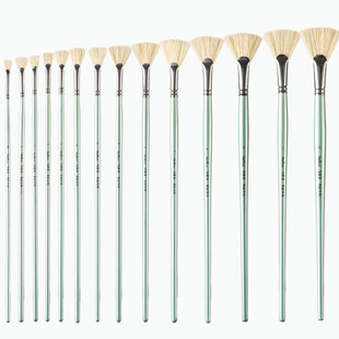 马蒂奇斯猪鬃扇形笔水粉画笔油画笔猪毛水粉笔单支小号丙烯颜料刷