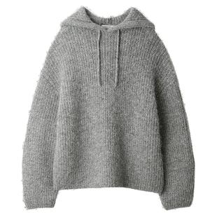 FRAY I.D秋冬通勤时尚休闲纯色抽绳连帽针织衫FWNT235210