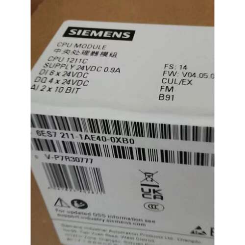 议价西门子1200CPU模块6ES7211-1AE40-0XB0紧凑型6ES72121AE400XB