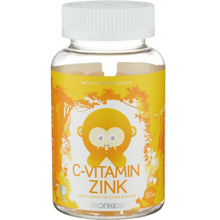 瑞典原装Monkids 儿童复合维生素锌鱼油软糖儿童补铁儿童综合营养
