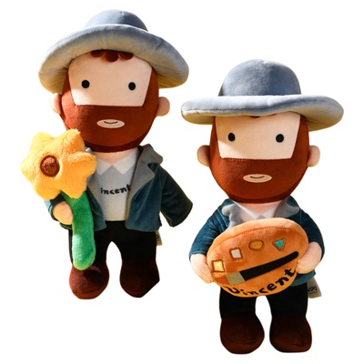 VIPOx梵高自画像毛绒公仔玩具