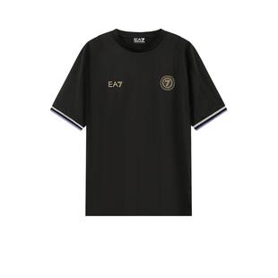 【自营】EA7阿玛尼 男士徽标胶印圆领短袖T恤 7M000256 AF13537