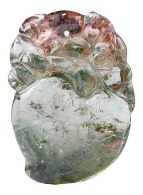 老坑天然西瓜碧玺挂件附证书吊坠