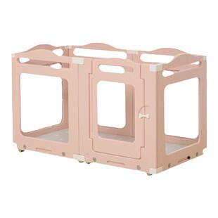 QTA宠物围栏透明狗围栏亚克力围栏室内别墅可移动狗笼中小型犬