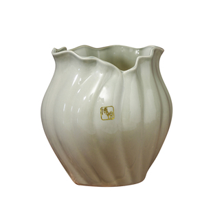 轻奢创意高级感家用桌面陶瓷花盆异形大口径流泉枫南天竹植物盆栽