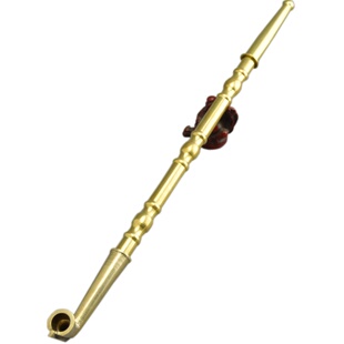 艾宝加长63cm手工雕龙凤男士把玩旱烟袋锅子老式黄铜烟杆专用烟斗