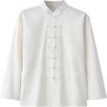 春秋棉麻中式唐装男女中国风上衣外套休闲宽松复古盘扣居士太极服