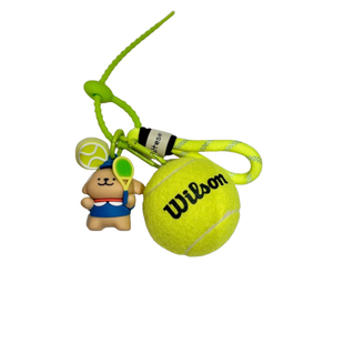 真网球挂件团体定制姓名挂件情侣元旦礼物背包挂饰潦草小狗挂件