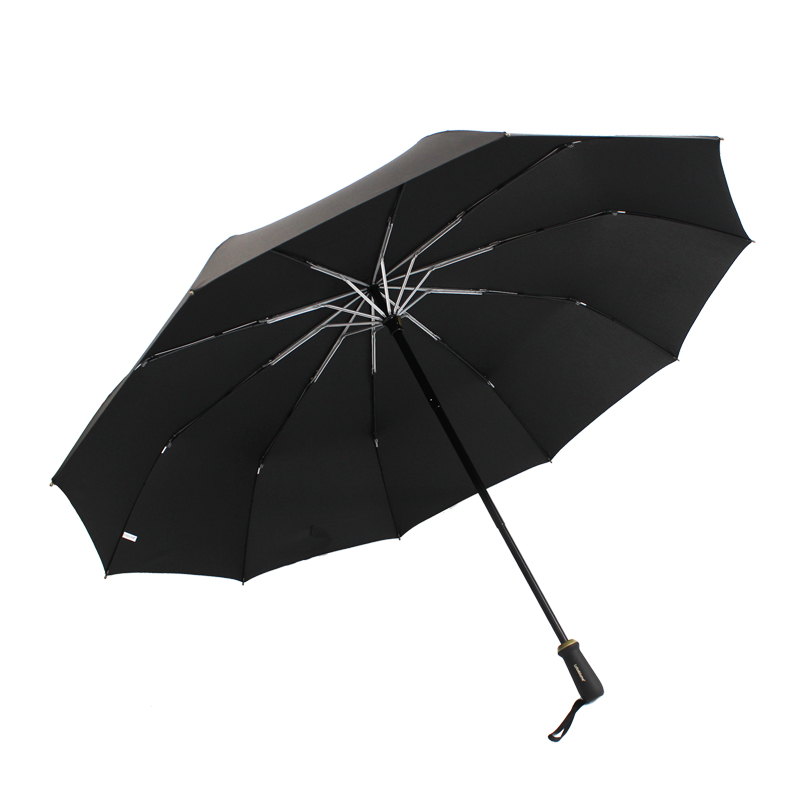 德系精工125厘米超大直径折叠雨伞十骨防风单双人自动手动商务伞