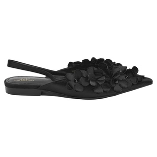 UDV法式时尚花朵一字带凉鞋女2025夏季新款尖头设计感真丝女鞋
