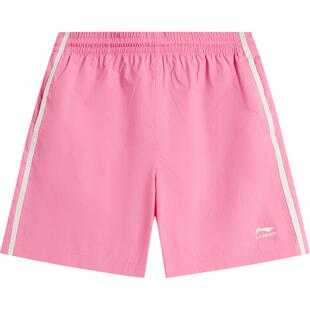 李宁防晒短裤女士夏季白色短裤防泼水跑步训练休闲运动短裤女夏