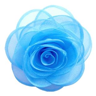 绢纱新款植物花卉红色纱玫瑰手工花朵胸花头花布艺胸针女两用饰品