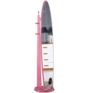 现代简约全身镜子女挂衣穿衣镜移动落地镜带轮子试衣镜特价包邮白