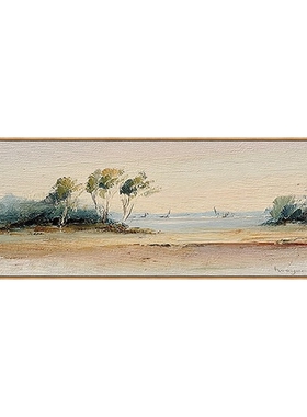 现代法式复古北欧风景装饰画