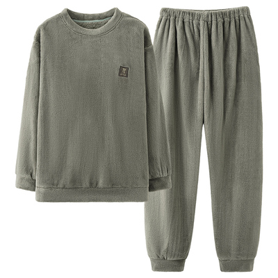 杉杉珊瑚绒加绒加厚可外穿家居服