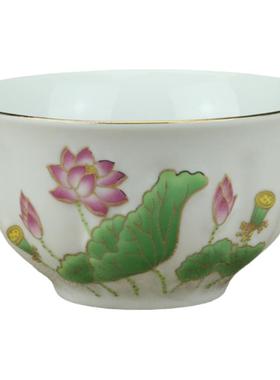 陶瓷供水碗莲花供杯佛前水杯