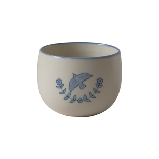 旷野集 釉下彩青花手握杯280ml景德镇手绘杯子陶瓷咖啡杯拉花送礼